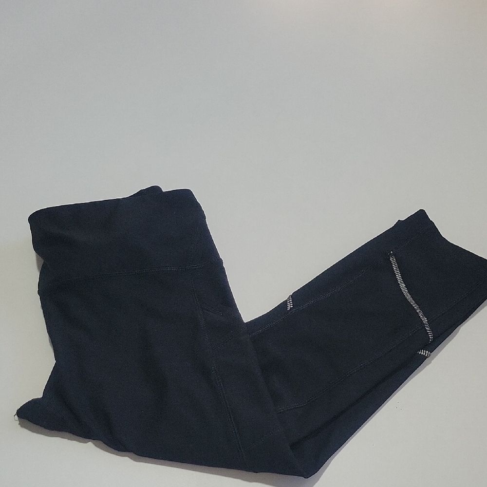 RBX Black Mid Calf Capri Leggings L